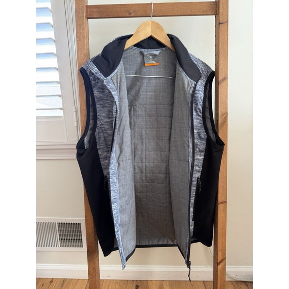 Icebreaker Merino LOFT Helix Size XL Gray/Black Full Zip Vest - Picture 4 of 4
